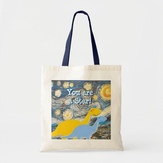 Sterrennacht U bent een Star Dinosaurs-tas Tote Bag (Voorkant)