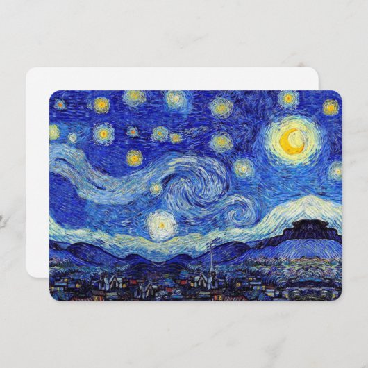 Sterrennacht Uitnodiging (Voorkant / Achterkant)