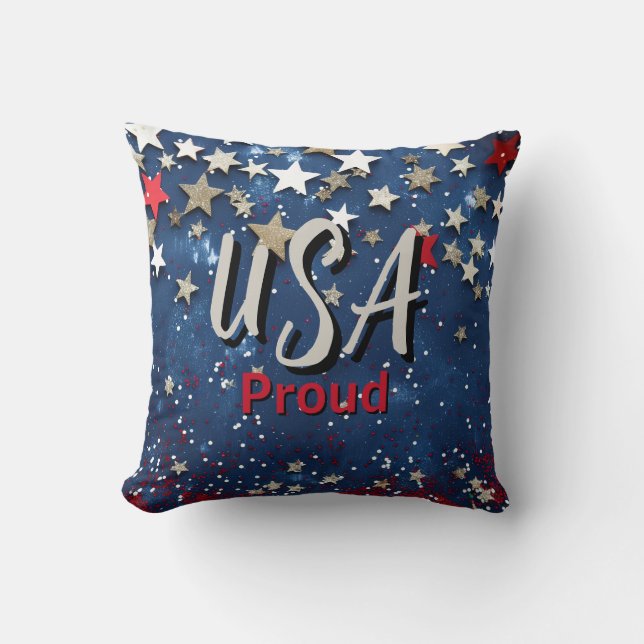 Sterrennacht USA Trots Kussen (Voorkant)