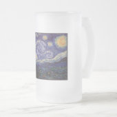 Sterrennacht van de Franse stad Saint Remy, Van Go Matglas Bierpul (Voorkant rechts)