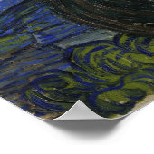 Sterrennacht van de Franse stad Saint Remy, Van Go Poster (Hoek)