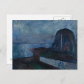 Sterrennacht van Edvard MUNCH, symboliserende schi Briefkaart (Voorkant / Achterkant)