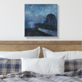 Sterrennacht van Edvard MUNCH, symboliserende schi Canvas Afdruk (Insitu (Slaapkamer))