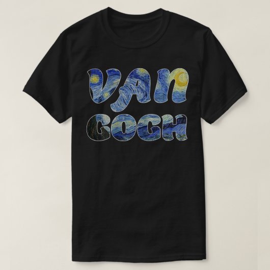Sterrennacht Van Gogh Art schilderen Vincent Van G T-shirt (Design voorkant)