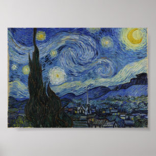 Sterrennacht, Van Gogh beroemd schilderen Poster