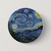 Sterrennacht & Van Gogh/beroemde  kunst Ronde Button 5,7 Cm (Voorkant)