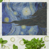 Sterrennacht & Van Gogh/beroemde kunst Theedoek (Gevouwen)