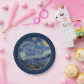 Sterrennacht & Van Gogh/beroemde kunstkrant Papieren Bordje (Feest)