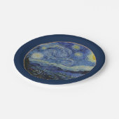 Sterrennacht & Van Gogh/beroemde kunstkrant Papieren Bordje (Gekanteld)