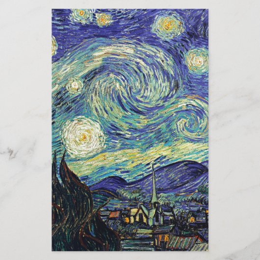 Sterrennacht van Gogh Briefpapier (Voorkant)