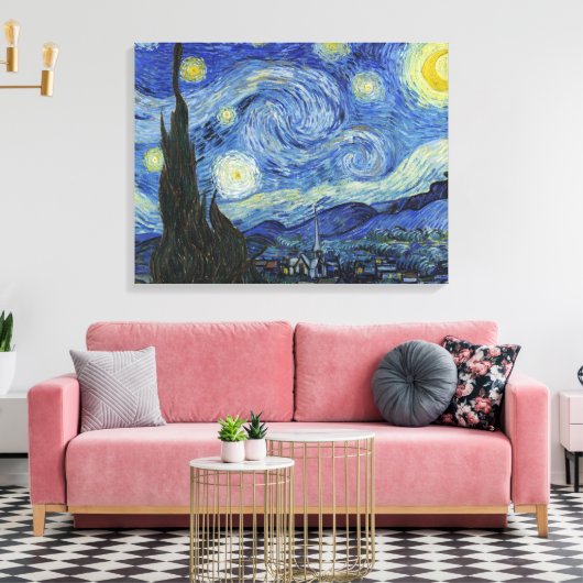 Sterrennacht Van Gogh Canvas Afdruk (Insitu (Woonkamer))