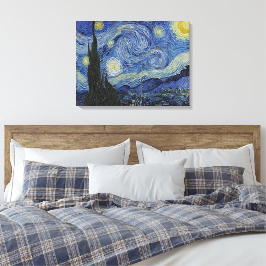 Sterrennacht Van Gogh Canvas Afdruk (Insitu (Slaapkamer))