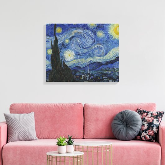 Sterrennacht Van Gogh Canvas Afdruk (Insitu (Woonkamer))