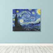 Sterrennacht Van Gogh Canvas Afdruk (Insitu (Houten vloer))