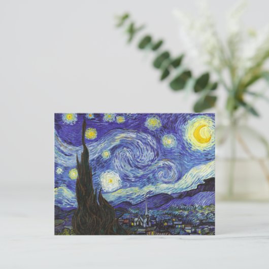 Sterrennacht Van Gogh Fine Art Briefkaart (Staand voorkant)