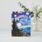 Sterrennacht Van Gogh Fine Art Briefkaart (Staand voorkant)