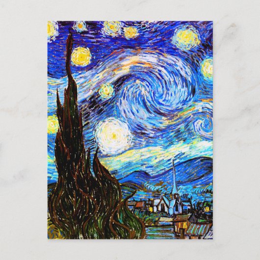 Sterrennacht Van Gogh Fine Art Briefkaart (Voorkant)
