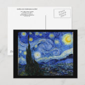 Sterrennacht Van Gogh Fine Art Briefkaart (Voorkant / Achterkant)