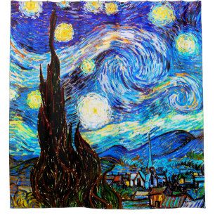 Sterrennacht Van Gogh Fine Art Douchegordijn