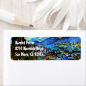 Sterrennacht Van Gogh Fine Art Etiket (Insitu)