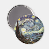 Sterrennacht Van Gogh Fine Art Magneet (Voorkant / Achterkant)