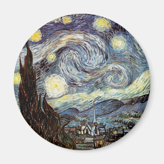 Sterrennacht Van Gogh Fine Art Magneet (Voorkant)