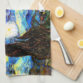 Sterrennacht Van Gogh Fine Art Theedoek (Quarter Fold)