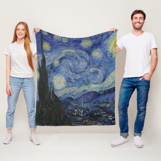 Sterrennacht Van Gogh Fleece Deken (In situ)