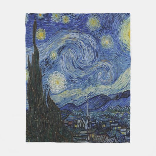 Sterrennacht Van Gogh Fleece Deken (Voorkant)