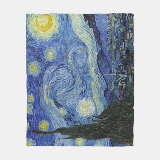 Sterrennacht Van Gogh Fleece Deken (Voorkant)