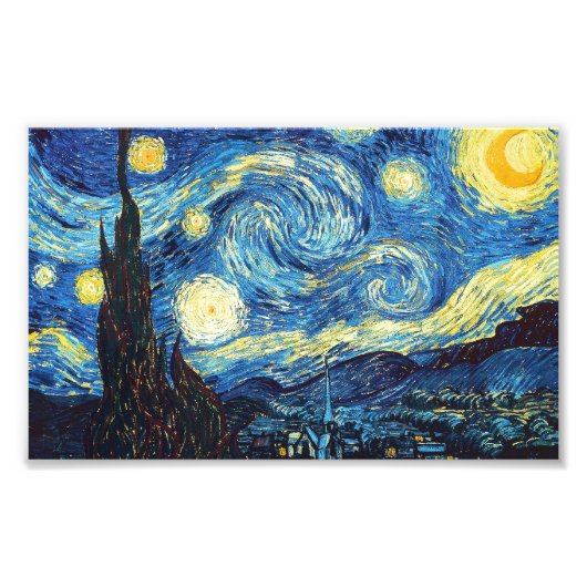 Sterrennacht - Van Gogh Foto Afdruk (Voorkant)