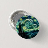 Sterrennacht Van Gogh Fractal Art Ronde Button 3,2 Cm (Voorkant /achterkant)