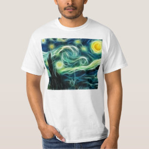 Sterrennacht Van Gogh Fractal Art T-shirt