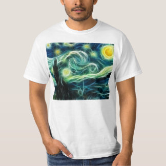 Sterrennacht Van Gogh Fractal Art T-shirt