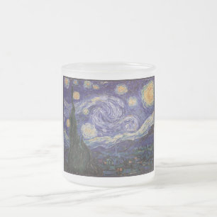 Sterrennacht, Van Gogh Franse stad Saint Remy Matglas Koffiemok