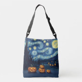 Sterrennacht Van Gogh Halloween Crossbody Tas (Achterkant)