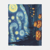 Sterrennacht Van Gogh Halloween Fleece Deken (Voorkant)