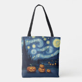 Sterrennacht Van Gogh Halloween Tote Bag (Achterkant)