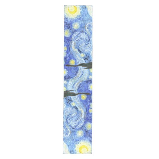 Sterrennacht Van Gogh Impressionisme Table Runner Medium Tafelloper (Voorkant)