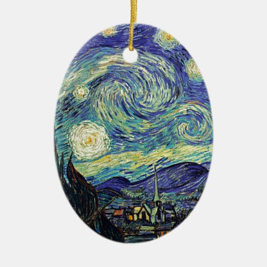 Sterrennacht van Gogh Keramisch Ornament (Voorkant)