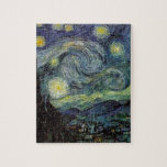 Sterrennacht - van Gogh Legpuzzel<br><div class="desc">Van de mineramp van Nuenen tot degene die hij op zijn vensterbank plaatste na de scène met Gauguin; van de avondster merkte hij op in 1875 in Corot Olive Orchard tot de brief die hij in augustus 1888 aan zijn broer schreef, waarin hij zei: "Op een dag of op een...</div>