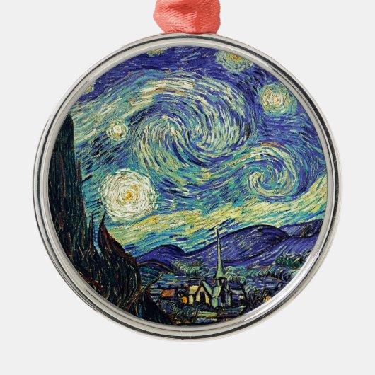 Sterrennacht van Gogh Metalen Ornament (Voorkant)