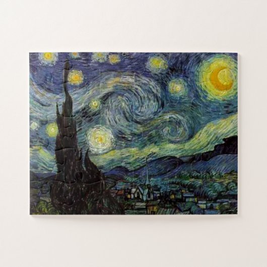 Sterrennacht - van Gogh Painting Art Legpuzzel (Horizontaal)