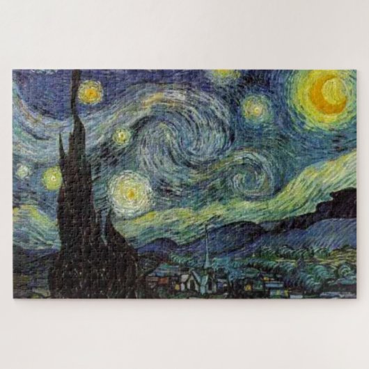 Sterrennacht - van Gogh Painting Art Legpuzzel (Horizontaal)