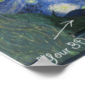 Sterrennacht Van Gogh Papercraft Poster Print (Hoek)