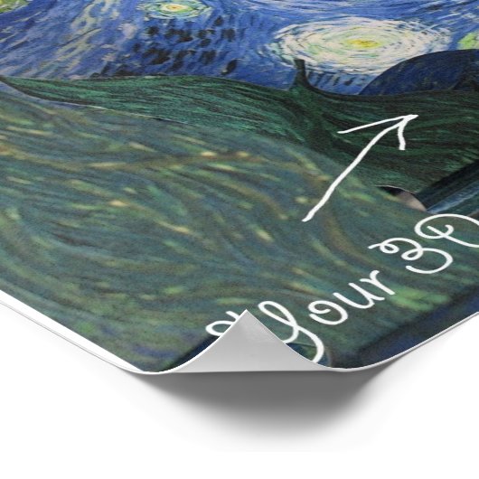 Sterrennacht Van Gogh Papercraft Poster Print (Hoek)
