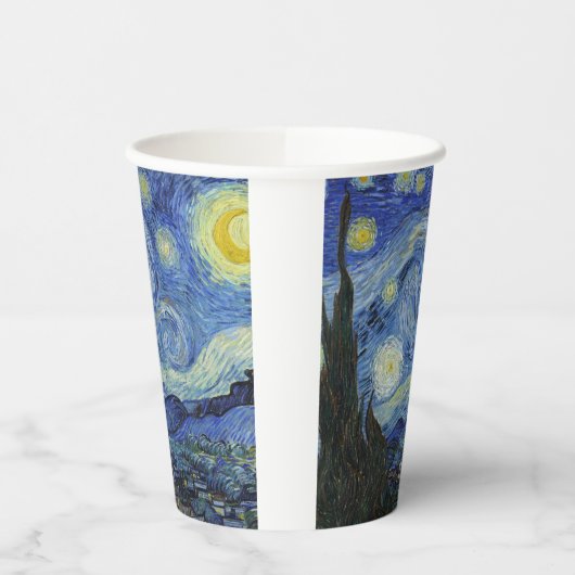 Sterrennacht Van Gogh    Papieren Bekers (Links)