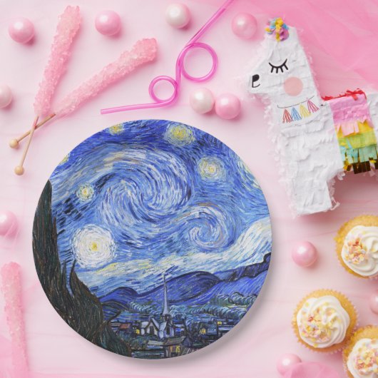 Sterrennacht Van Gogh Papieren Bordje (Feest)