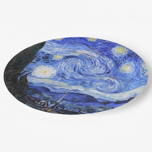 Sterrennacht Van Gogh Papieren Bordje (Gekanteld)