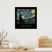 Sterrennacht van Gogh Post-Impressionist Poster (Keuken)